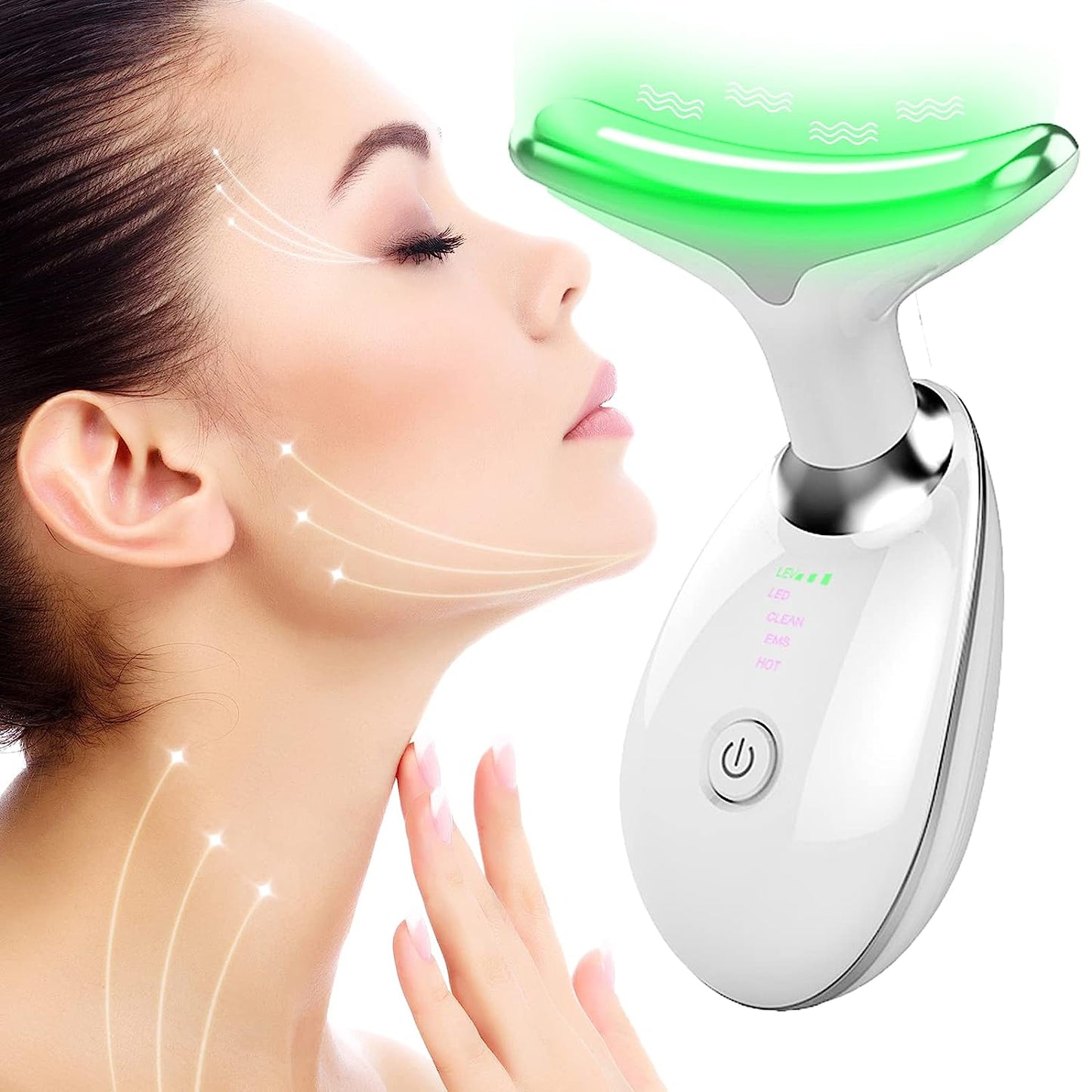 RejuveLift Supreme - Masajeador Facial Antiedad con 3 Luces LED